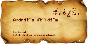 András Ádám névjegykártya