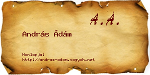 András Ádám névjegykártya