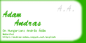 adam andras business card